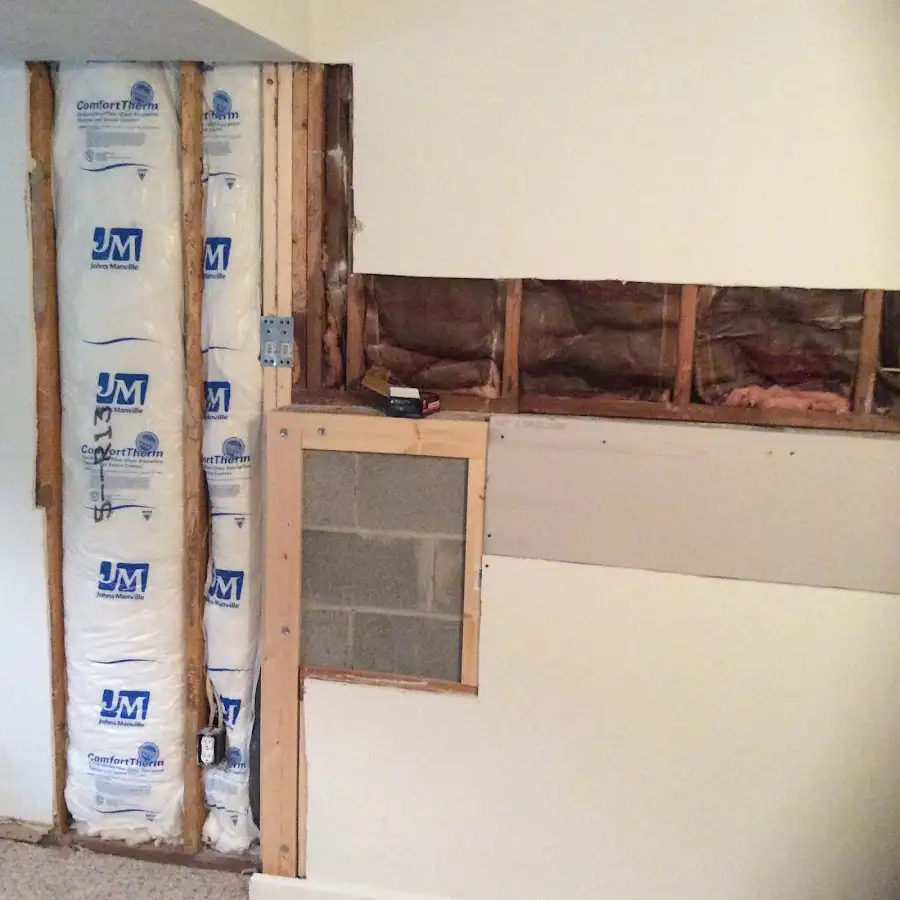 Wall insulation replacement during Contents Cleaning & Restoration in West Whiteland